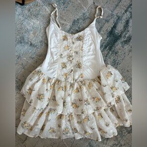 We’re All Pretty Girls White Floral Mini Dress